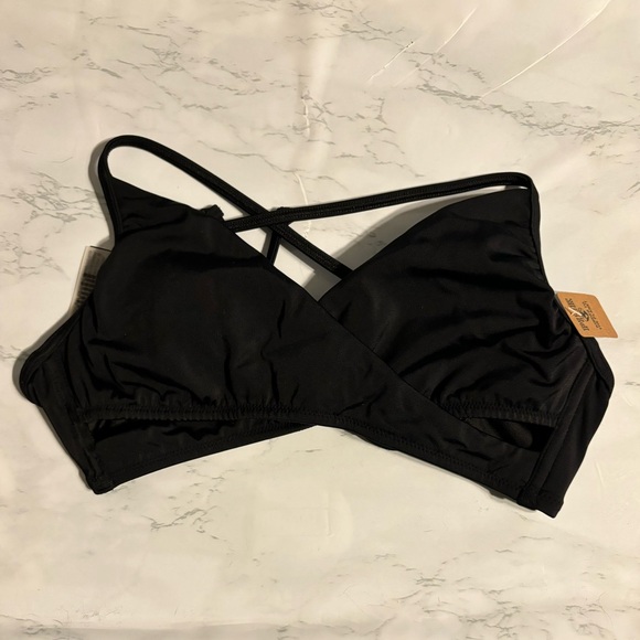 Victoria's Secret Pink Bikini Top - Black - Small  (BNWT) - Picture 1 of 4